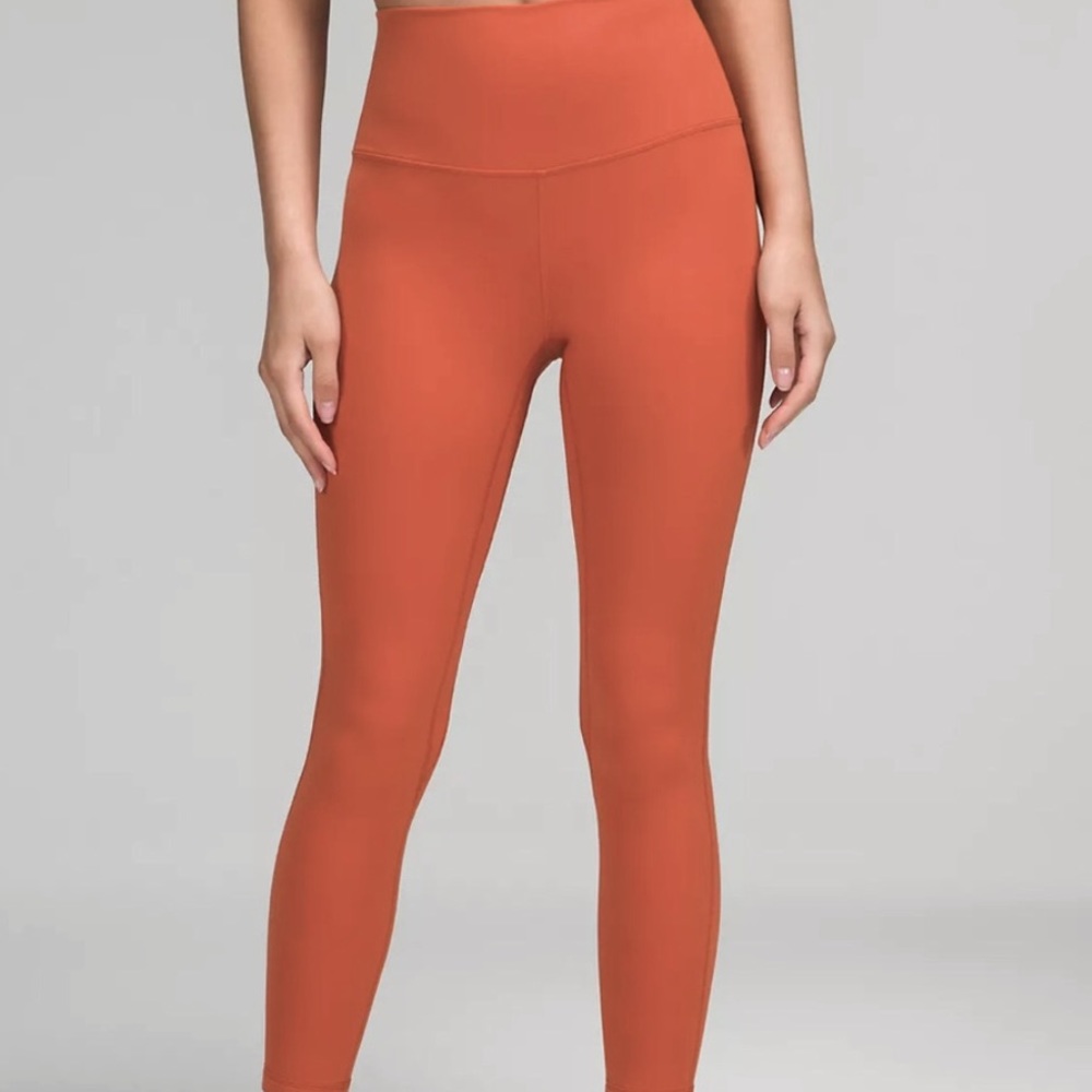 LULULEMON ALIGN HR PANT 25” INSEAM SZ 6 CANYON ORANGE